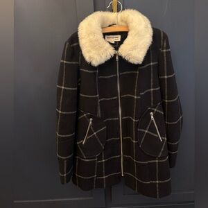 CoffeeShop Black and white Plaid Jacket